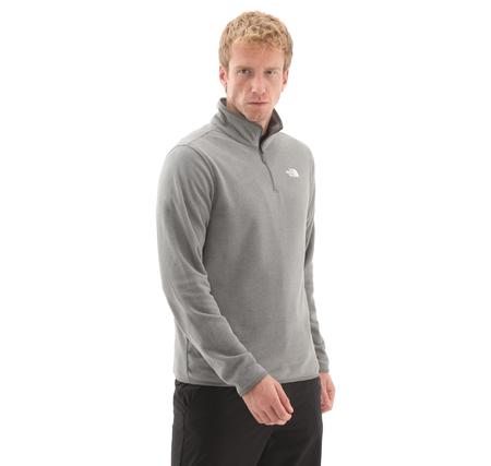 The North Face M Glacıer Fleece 1-4 Zıp Jacket Erkek Sweatshirt Gri