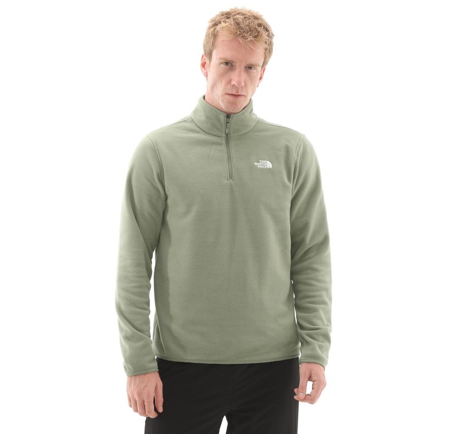 The North Face M Glacıer Fleece 1-4 Zıp Jacket Erkek Sweatshirt Haki The North Face M Glacıer Fleece 1-4 Zıp Jacket Erkek Sweatshirt Haki