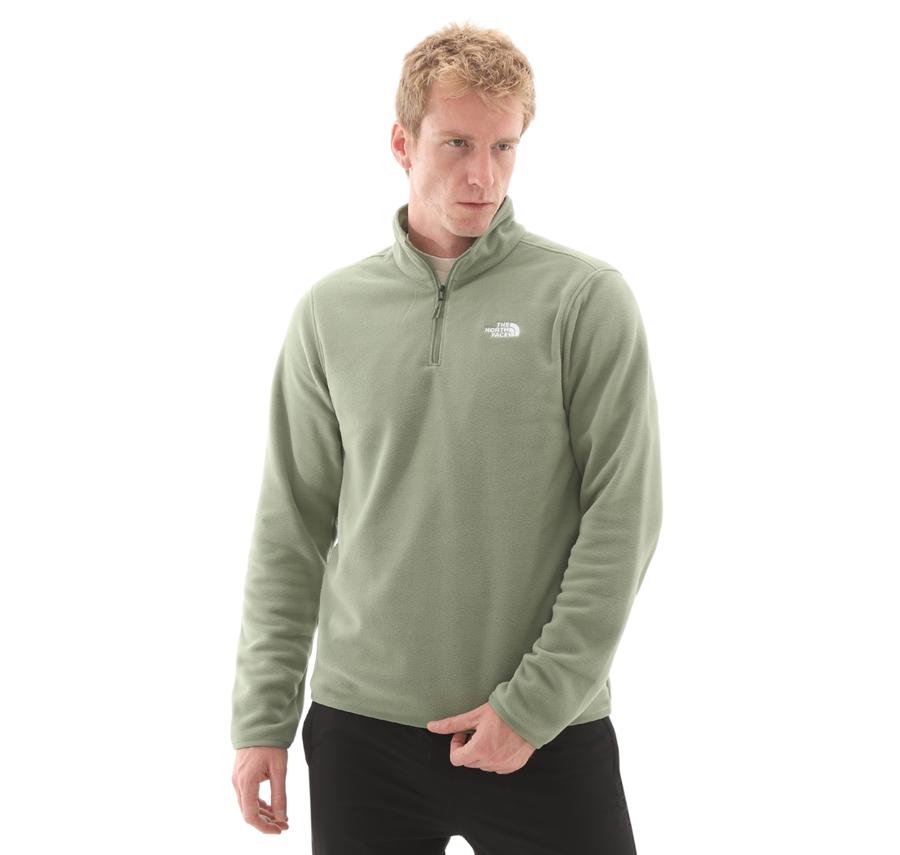 The North Face M Glacıer Fleece 1-4 Zıp Jacket Erkek Sweatshirt Haki The North Face M Glacıer Fleece 1-4 Zıp Jacket Erkek Sweatshirt Haki