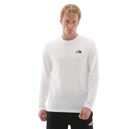 The North Face M L-S Sımple Dome Tee Erkek Sweatshirt Beyaz The North Face M L-S Sımple Dome Tee Erkek Sweatshirt Beyaz