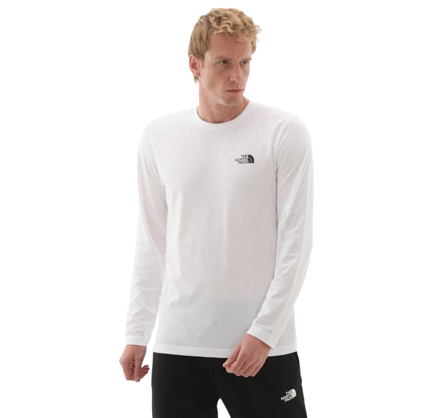 The North Face M L-S Sımple Dome Tee Erkek Sweatshirt Beyaz The North Face M L-S Sımple Dome Tee Erkek Sweatshirt Beyaz