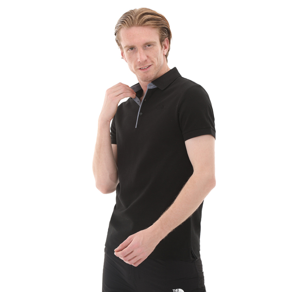 The North Face M Premıum Polo Pıquet-Eu Erkek T-Shirt Siyah The North Face M Premıum Polo Pıquet-Eu Erkek T-Shirt Siyah