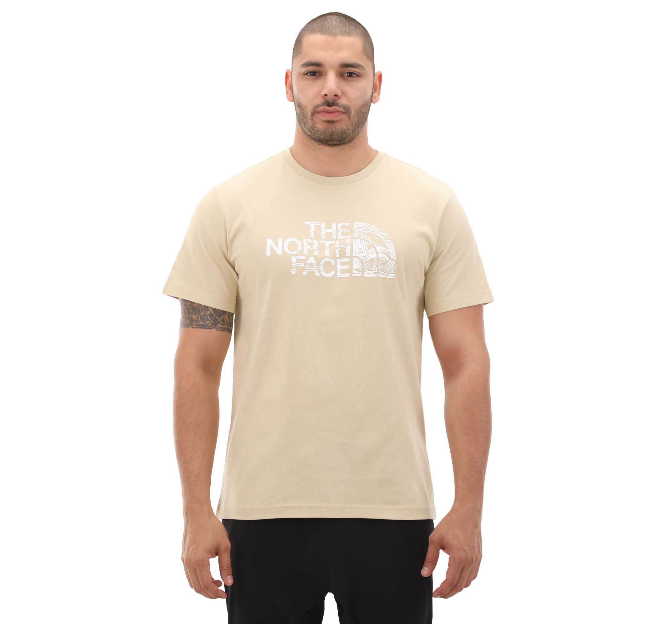 Мужская футболка The North Face M S-S Woodcut Dome Tee Krem