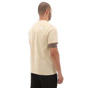 The North Face M S-S Woodcut Dome Tee Erkek T-Shirt Krem