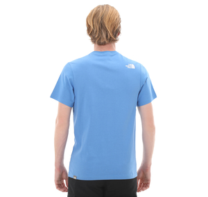 The North Face M S-S Woodcut Dome Tee-Eu Erkek T-Shirt Mavi