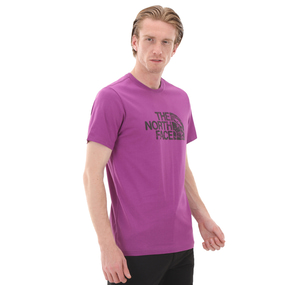The North Face M S-S Woodcut Dome Tee-Eu Erkek T-Shirt Mor