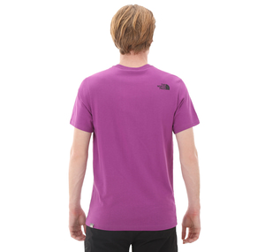 The North Face M S-S Woodcut Dome Tee-Eu Erkek T-Shirt Mor