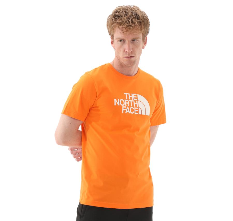 The North Face M Ss Easy Tee Erkek T-Shirt Turuncu The North Face M Ss Easy Tee Erkek T-Shirt Turuncu