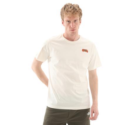 The North Face M Ss Outdoor Graphıc Tee Erkek T-Shirt Krem