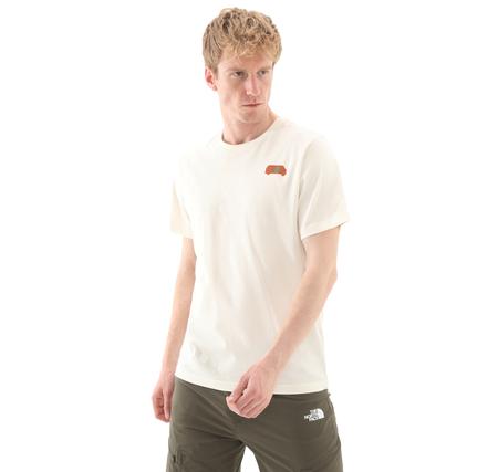 The North Face M Ss Outdoor Graphıc Tee Erkek T-Shirt Krem