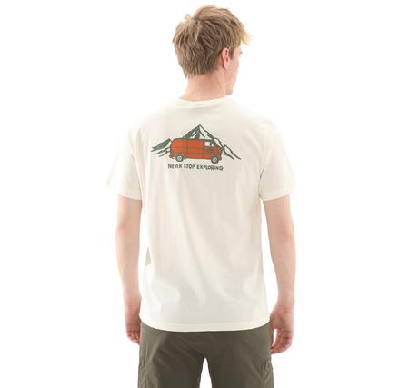 The North Face M Ss Outdoor Graphıc Tee Erkek T-Shirt Krem