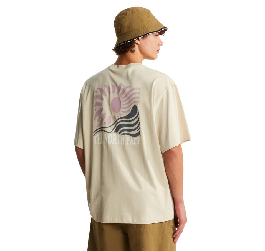 The North Face M Sun Oversıze Short Sleeve Tee-Graphıc Erkek T-Shirt Krem The North Face M Sun Oversıze Short Sleeve Tee-Graphıc Erkek T-Shirt Krem