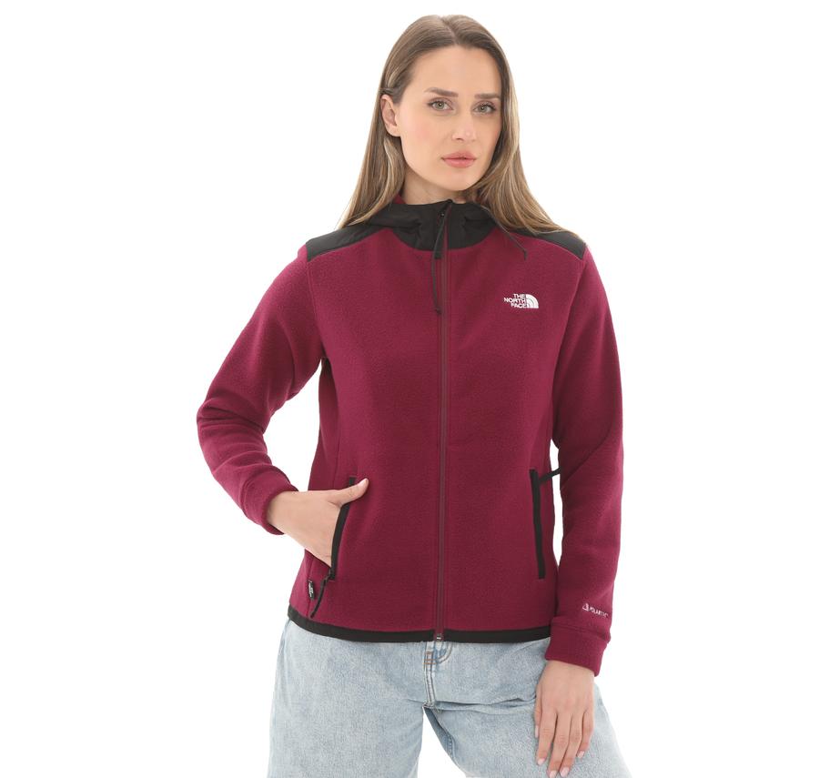 The North Face W Alpıne Polartec 200 F-Z Hooded Jacket Kadın Ceket Mor The North Face W Alpıne Polartec 200 F-Z Hooded Jacket Kadın Ceket Mor