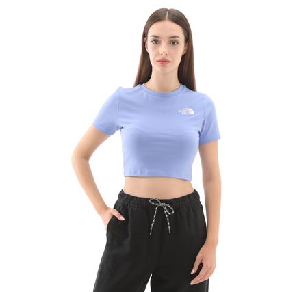 The North Face W Essentıal Cropped Slım Short Sleeve Te Kadın T-Shirt İndigo