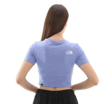The North Face W Essentıal Cropped Slım Short Sleeve Te Kadın T-Shirt İndigo