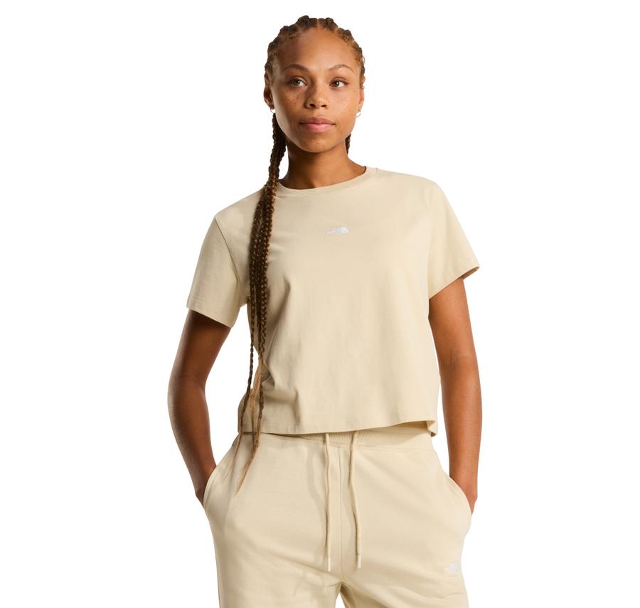 The North Face W Essentıal Regular Short Sleeve Cutıe T Kadın T-Shirt Krem The North Face W Essentıal Regular Short Sleeve Cutıe T Kadın T-Shirt Krem