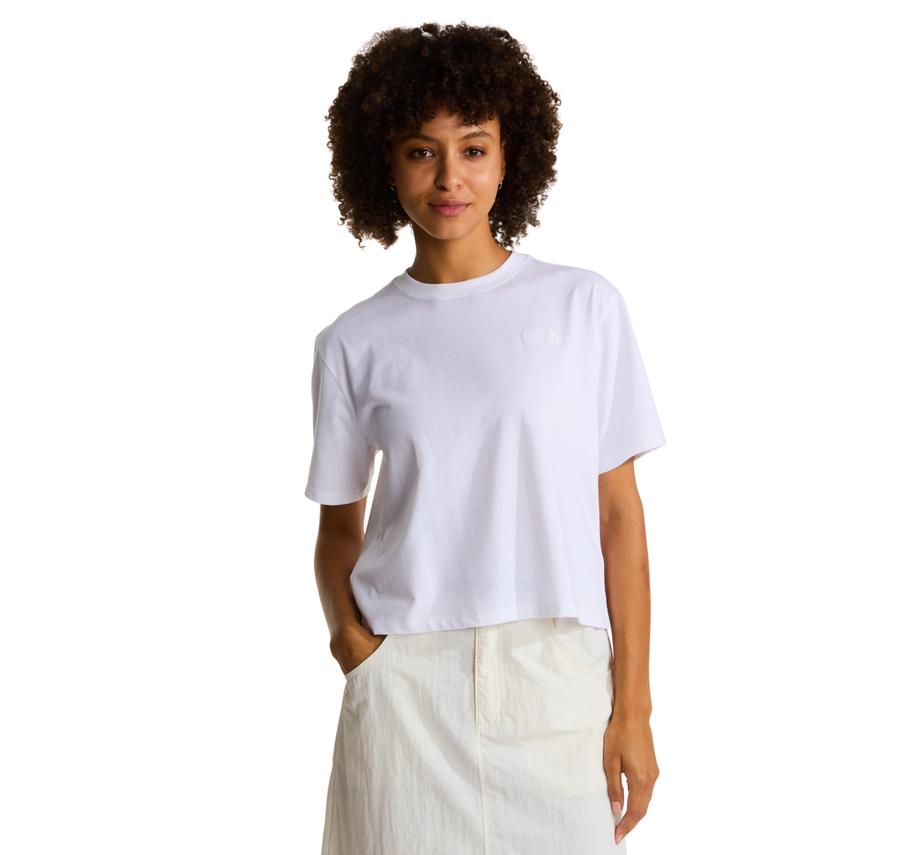 The North Face W Evolutıon Sımple Dome Crop Rlx Ss Tee Kadın T-Shirt Beyaz The North Face W Evolutıon Sımple Dome Crop Rlx Ss Tee Kadın T-Shirt Beyaz