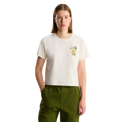 The North Face W Flora Embro Regular Short Sleeve Tee-G Kadın T-Shirt Krem The North Face W Flora Embro Regular Short Sleeve Tee-G Kadın T-Shirt Krem