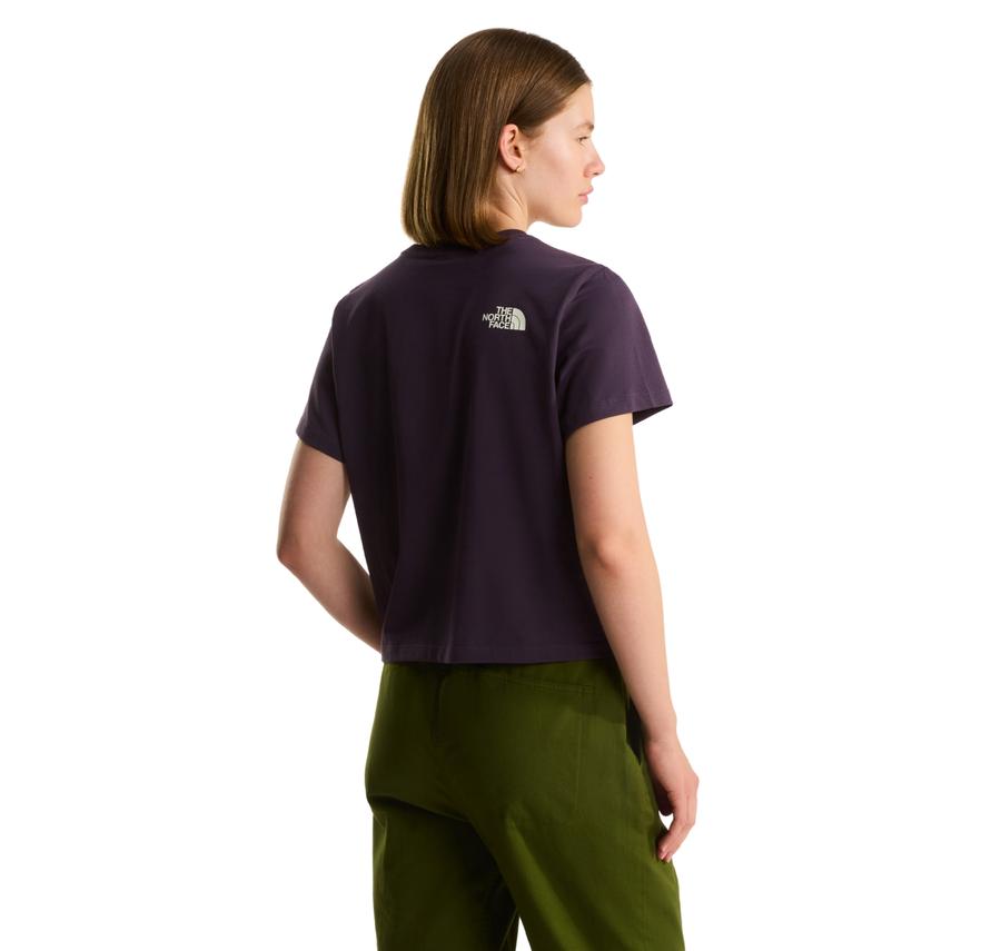 The North Face W Flora Embro Regular Short Sleeve Tee-G Kadın T-Shirt Mor The North Face W Flora Embro Regular Short Sleeve Tee-G Kadın T-Shirt Mor