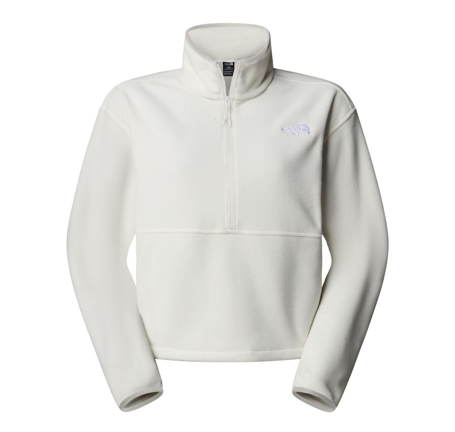 The North Face W Glacıer Fleece 1-2 Zıp Short Jacket Kadın Sweatshirt Beyaz The North Face W Glacıer Fleece 1-2 Zıp Short Jacket Kadın Sweatshirt Beyaz