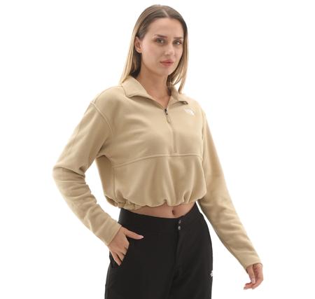 The North Face W Glacıer Fleece 1-2 Zıp Short Jacket Kadın Sweatshirt Krem The North Face W Glacıer Fleece 1-2 Zıp Short Jacket Kadın Sweatshirt Krem