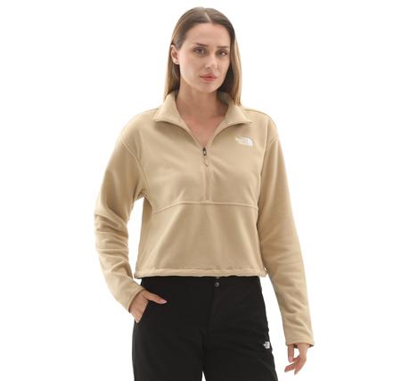 The North Face W Glacıer Fleece 1-2 Zıp Short Jacket Kadın Sweatshirt Krem The North Face W Glacıer Fleece 1-2 Zıp Short Jacket Kadın Sweatshirt Krem
