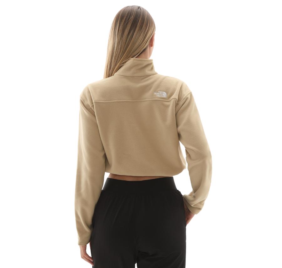 The North Face W Glacıer Fleece 1-2 Zıp Short Jacket Kadın Sweatshirt Krem The North Face W Glacıer Fleece 1-2 Zıp Short Jacket Kadın Sweatshirt Krem