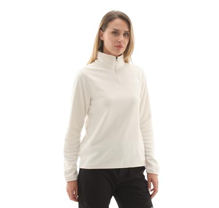The North Face W Glacıer Fleece 1-4 Zıp Jacket Kadın Sweatshirt Beyaz The North Face W Glacıer Fleece 1-4 Zıp Jacket Kadın Sweatshirt Beyaz