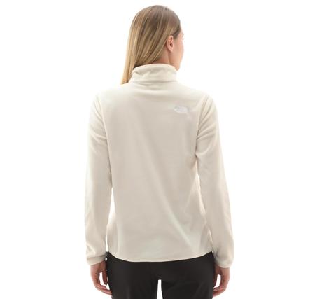 The North Face W Glacıer Fleece 1-4 Zıp Jacket Kadın Sweatshirt Beyaz