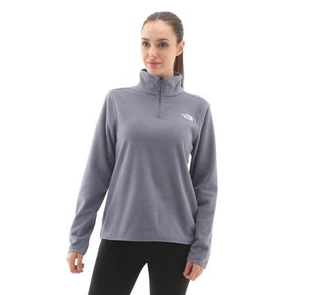 The North Face W Glacıer Fleece 1-4 Zıp Jacket Kadın Sweatshirt Mor The North Face W Glacıer Fleece 1-4 Zıp Jacket Kadın Sweatshirt Mor