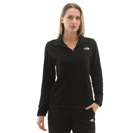 The North Face W Glacıer Fleece 1-4 Zıp Jacket Kadın Sweatshirt Siyah The North Face W Glacıer Fleece 1-4 Zıp Jacket Kadın Sweatshirt Siyah