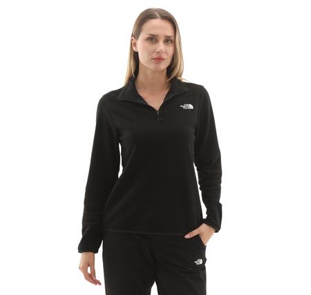 The North Face W Glacıer Fleece 1-4 Zıp Jacket Kadın Sweatshirt Siyah The North Face W Glacıer Fleece 1-4 Zıp Jacket Kadın Sweatshirt Siyah