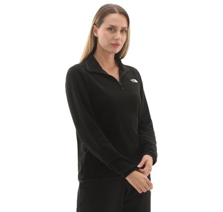 The North Face W Glacıer Fleece 1-4 Zıp Jacket Kadın Sweatshirt Siyah The North Face W Glacıer Fleece 1-4 Zıp Jacket Kadın Sweatshirt Siyah