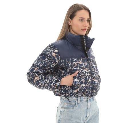The North Face W Nuptse Short Jacket Kadın Mont Lacivert