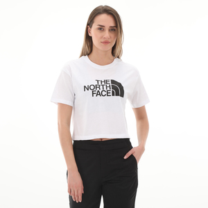 The North Face W S-S Cropped Easy Tee Kadın T-Shirt Beyaz