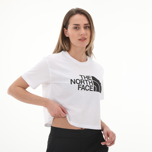 The North Face W S-S Cropped Easy Tee Kadın T-Shirt Beyaz
