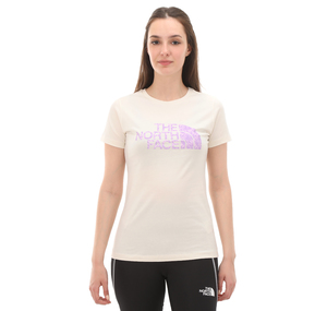 The North Face W S-S Easy Tee Kadın T-Shirt Krem