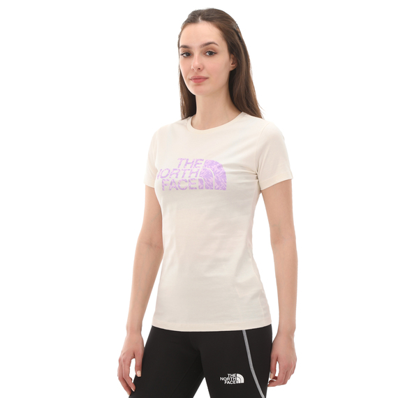 The North Face W S-S Easy Tee Kadın T-Shirt Krem The North Face W S-S Easy Tee Kadın T-Shirt Krem