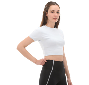 The North Face W S-S Essentıal Cropped Slım Tee Kadın T-Shirt Mavi