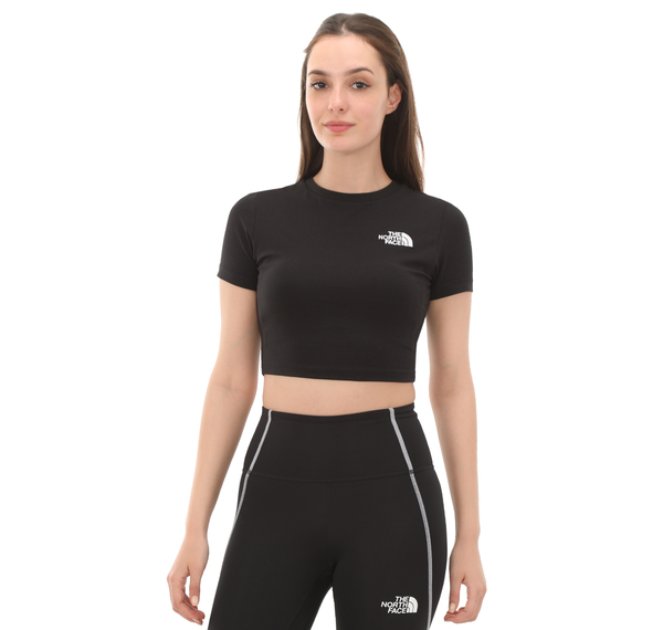 The North Face W S-S Essentıal Cropped Slım Tee Kadın T-Shirt Siyah The North Face W S-S Essentıal Cropped Slım Tee Kadın T-Shirt Siyah