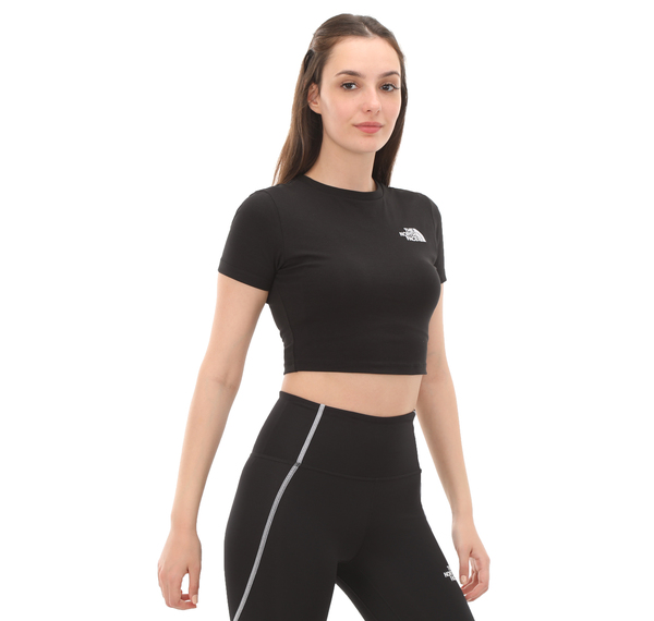 The North Face W S-S Essentıal Cropped Slım Tee Kadın T-Shirt Siyah The North Face W S-S Essentıal Cropped Slım Tee Kadın T-Shirt Siyah