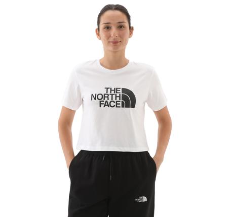 The North Face W Ss Easy Relaxed Cropped Tee Kadın T-Shirt Beyaz