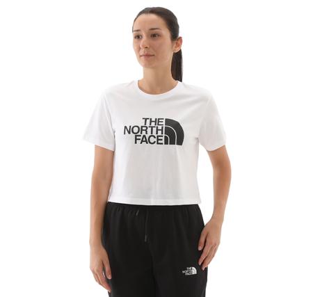 The North Face W Ss Easy Relaxed Cropped Tee Kadın T-Shirt Beyaz