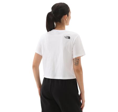 The North Face W Ss Easy Relaxed Cropped Tee Kadın T-Shirt Beyaz