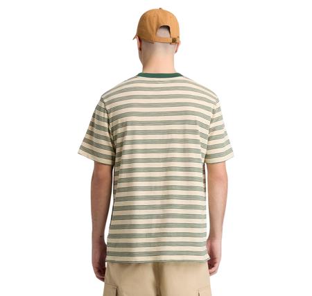 Timberland 4 Rows Striped Short Sleeve Tee Erkek T-Shirt Krem Timberland 4 Rows Striped Short Sleeve Tee Erkek T-Shirt Krem