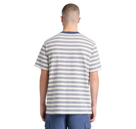Timberland 4 Rows Striped Short Sleeve Tee Erkek T-Shirt Krem Timberland 4 Rows Striped Short Sleeve Tee Erkek T-Shirt Krem
