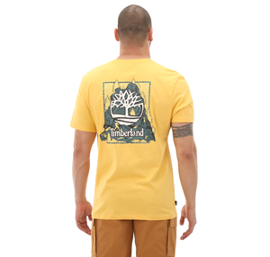 Timberland Back Graphic Short Sleeve Tee Erkek T-Shirt Sarı