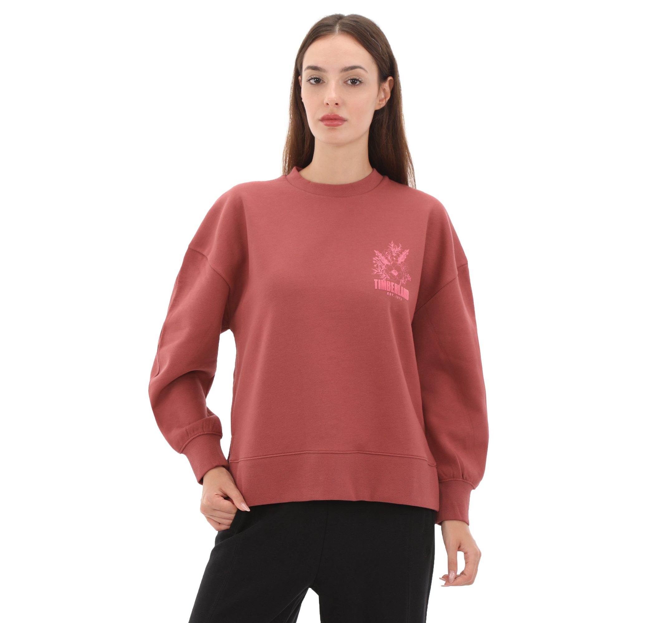 Женский свитшот Timberland Brushed Chest Graphic Crew Sweatshirt