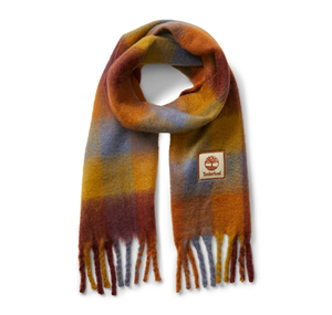 Timberland Brushed Multi Check Scarf Kadın Kahve