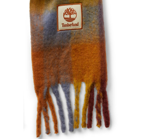 Timberland Brushed Multi Check Scarf Kadın Kahve
